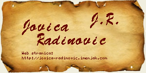 Jovica Radinović vizit kartica
